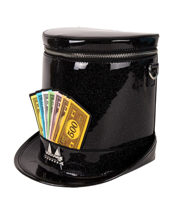 Sac à bandoulière Loungefly - Monopoly 90th Anniversary Top Hat Glitter Figural