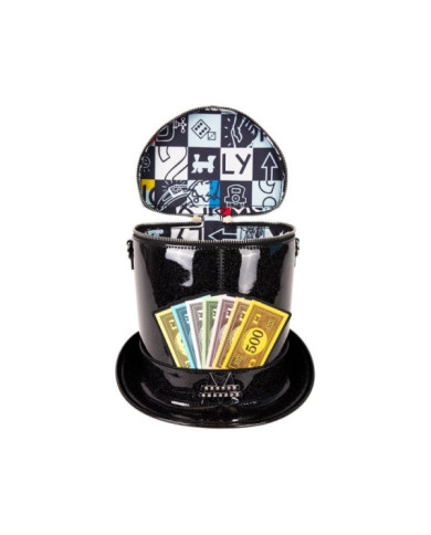Sac à bandoulière Loungefly - Monopoly 90th Anniversary Top Hat Glitter Figural