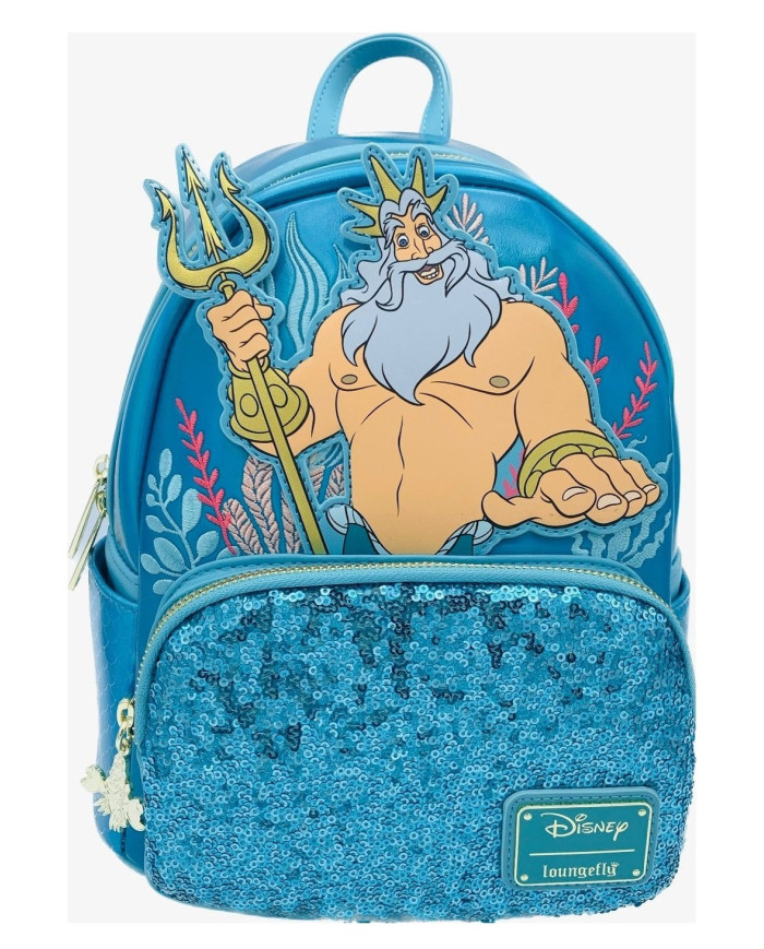 Sac à dos Loungefly - La Petite Sirène - Roi Triton Sequin