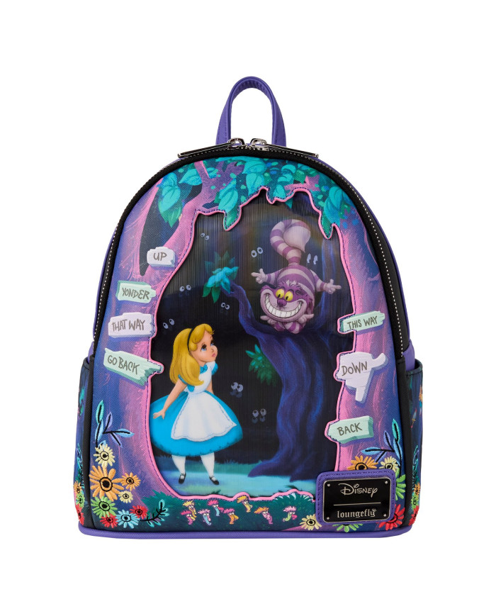 Sac à dos Loungefly - Alice au Pays des Merveilles Tulgey Wood Lenticular