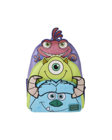 Sac à dos Loungefly - Monstres & Cie - Mike, Sully & Randall Triple Pocket