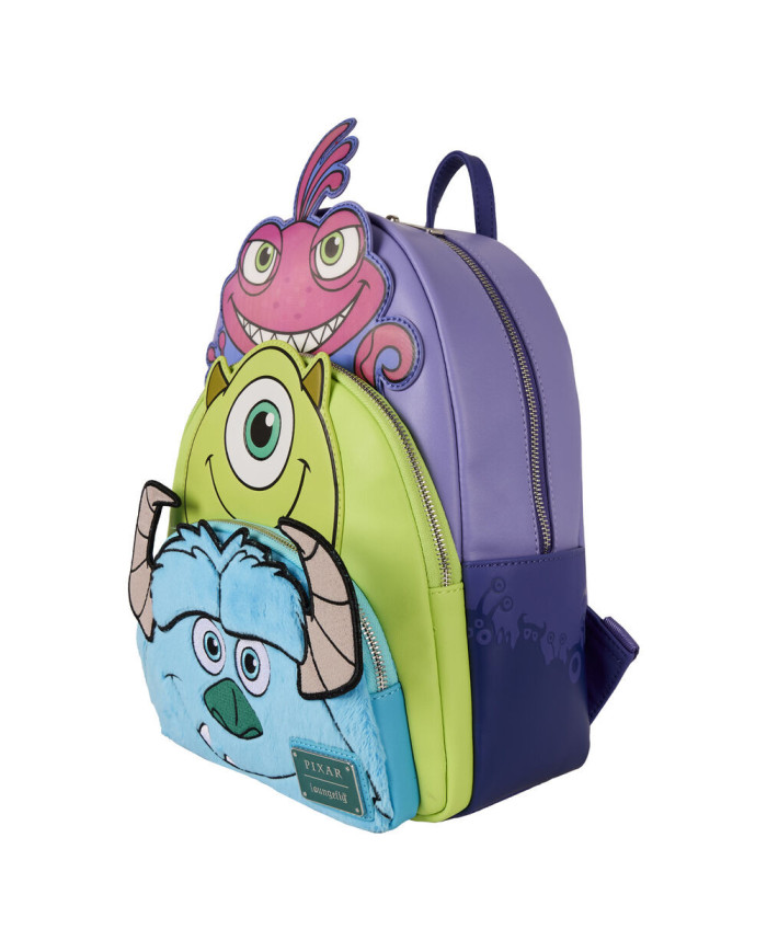 Sac à dos Loungefly - Monstres & Cie - Mike, Sully & Randall Triple Pocket