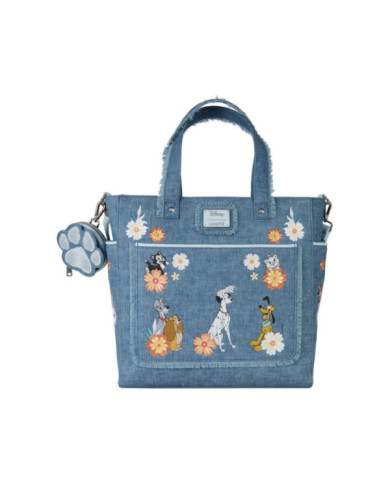 Sac convertible Loungefly - Disney Dogs & Cats - Faux Denim Fringe