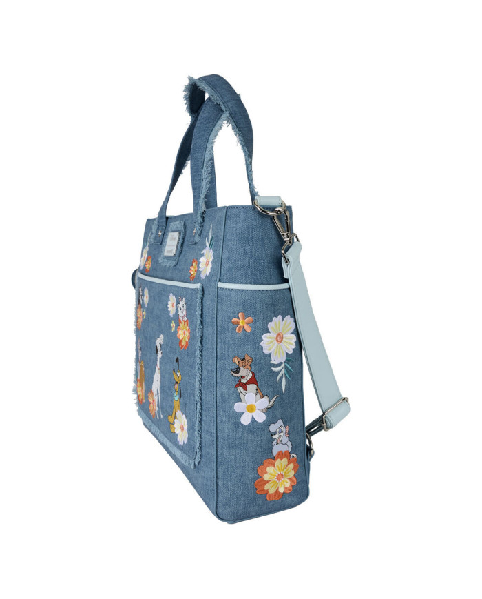 Sac convertible Loungefly - Disney Dogs & Cats - Faux Denim Fringe