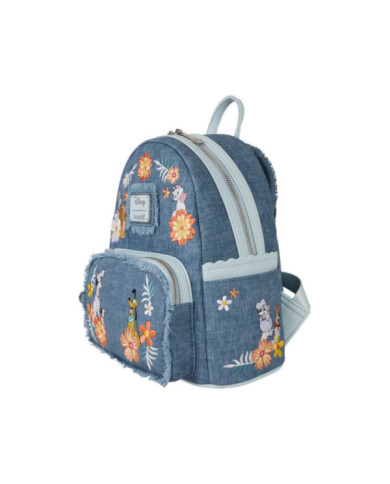 Sac à dos Loungefly - Disney Dogs & Cats - Faux Denim Fringe
