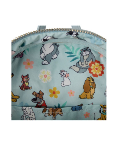 Sac à dos Loungefly - Disney Dogs & Cats - Faux Denim Fringe