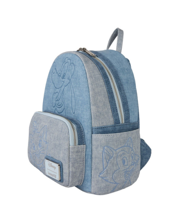 Sac à dos Loungefly - Disney Dogs & Cats - Faux Denim