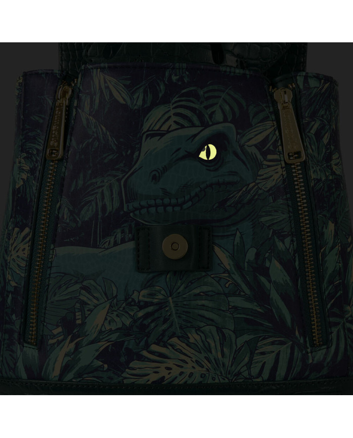 Sac à dos Loungefly - Jurassic World Jungle Velociraptor Glow Drawstring