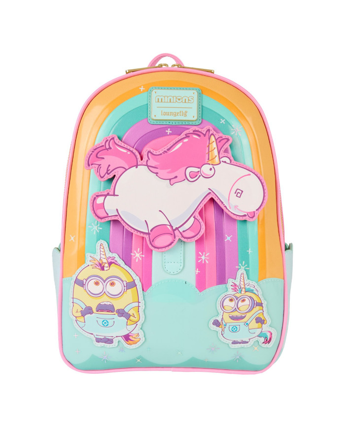 Sac à dos Loungefly - Minions Fluffy Unicorn Rainbow