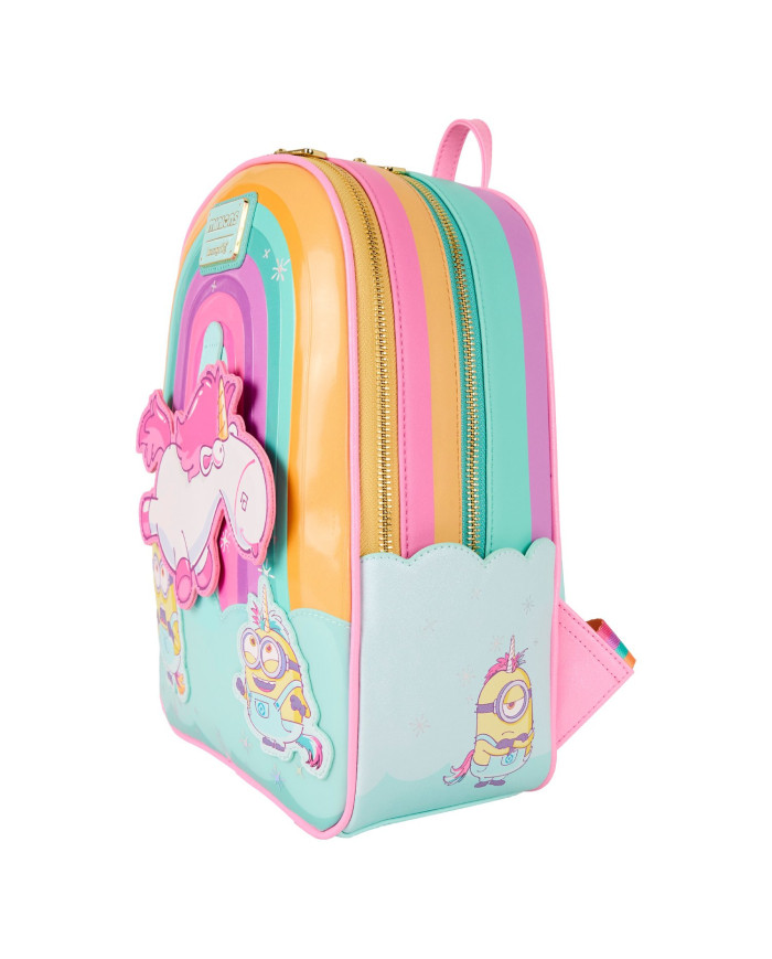 Sac à dos Loungefly - Minions Fluffy Unicorn Rainbow