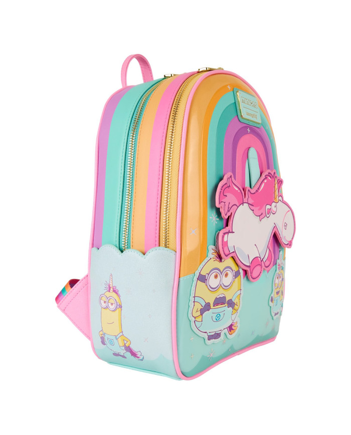 Sac à dos Loungefly - Minions Fluffy Unicorn Rainbow