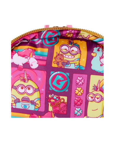 Sac à dos Loungefly - Minions Fluffy Unicorn Rainbow