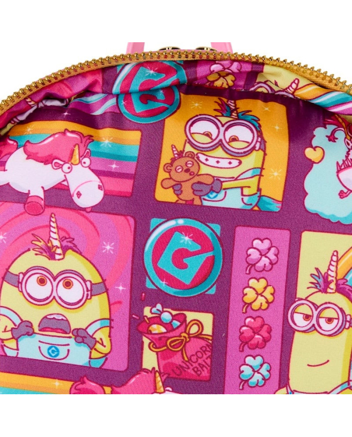Sac à dos Loungefly - Minions Fluffy Unicorn Rainbow