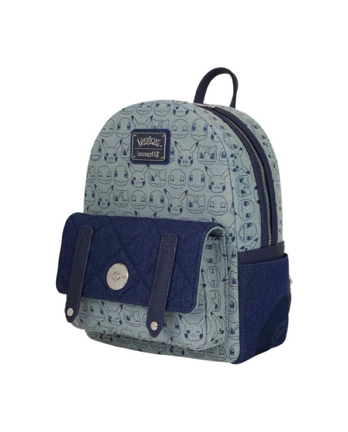 Sac à dos Loungefly - Pokemon Faux Denim All-Over Print
