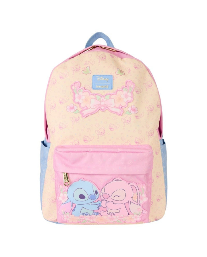 Sac à dos Loungefly - Stitch & Angel All-Over Print Nylon Full-Size