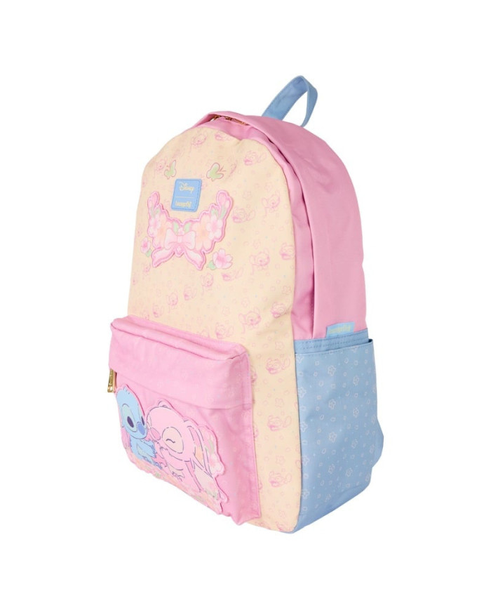 Sac à dos Loungefly - Stitch & Angel All-Over Print Nylon Full-Size