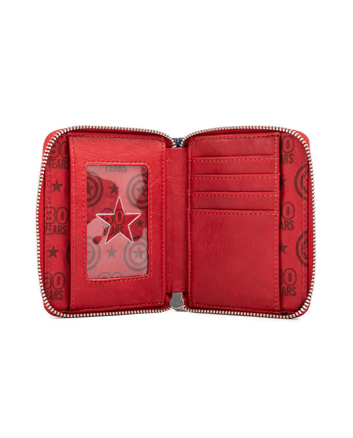 Portefeuille Loungefly - Marvel Captain America 80Th Anniversary Floral Sheild