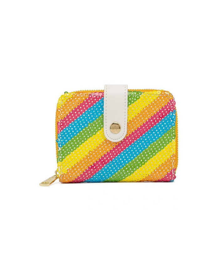 Portefeuille Loungefly - Minnie Sequin Rainbow