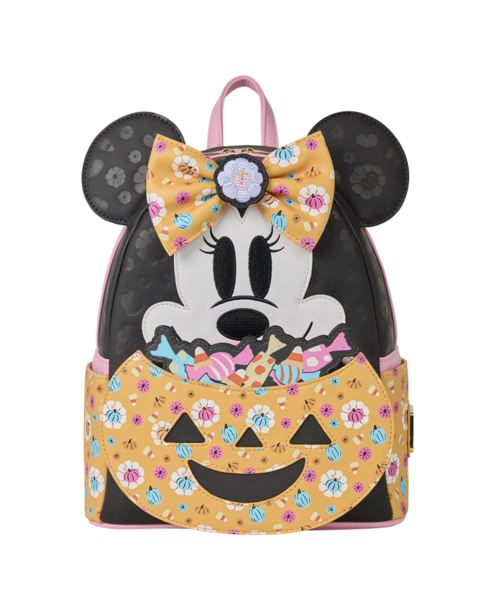 Sac à dos Loungefly - Minnie Mouse Cosplay Floral Pumpkin Glow Candy Corn-Scented