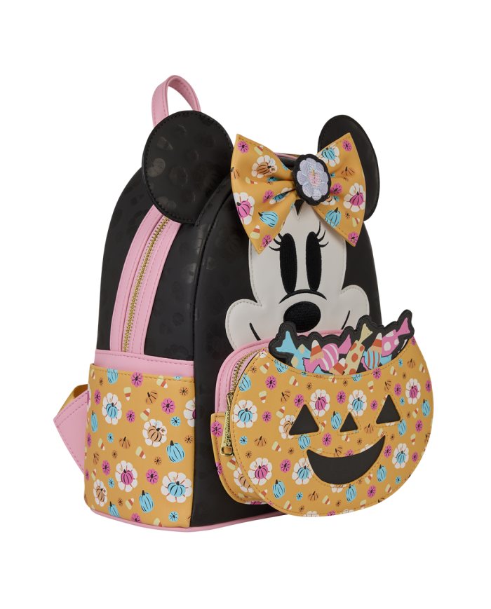 Sac à dos Loungefly - Minnie Mouse Cosplay Floral Pumpkin Glow Candy Corn-Scented