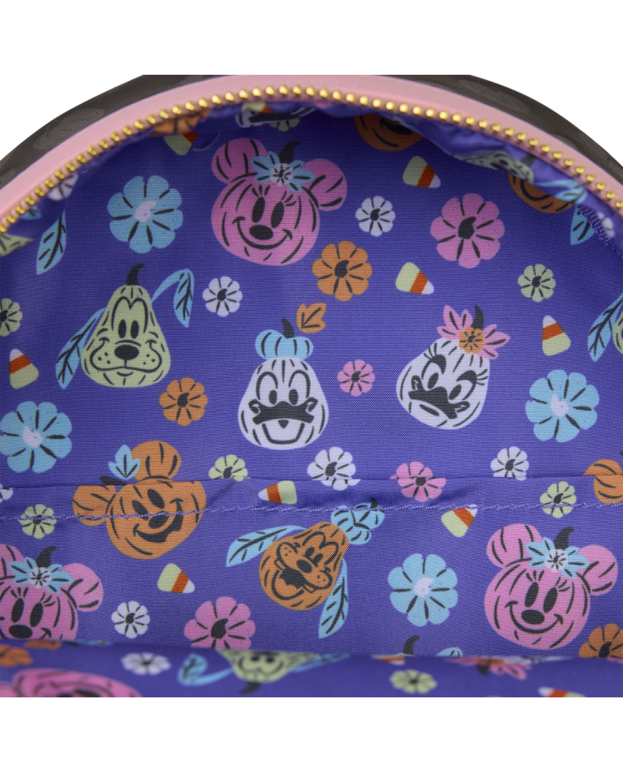 Sac à dos Loungefly - Minnie Mouse Cosplay Floral Pumpkin Glow Candy Corn-Scented