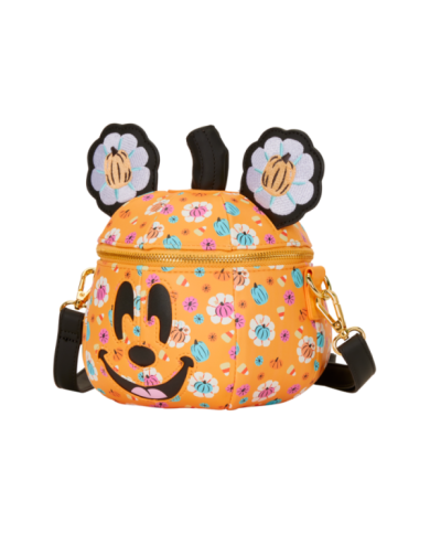 Sac à bandoulière Loungefly - Mickey Mouse Floral Pumpkin Head Glow Figural