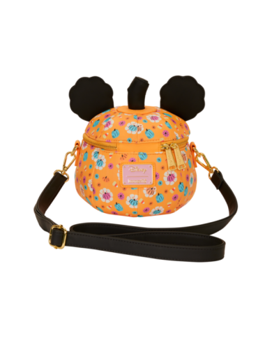Sac à bandoulière Loungefly - Mickey Mouse Floral Pumpkin Head Glow Figural