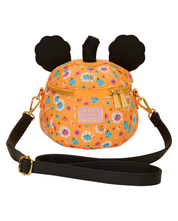 Sac à bandoulière Loungefly - Mickey Mouse Floral Pumpkin Head Glow Figural