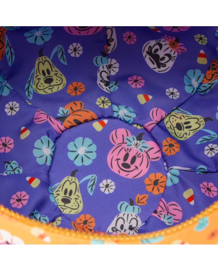 Sac à bandoulière Loungefly - Mickey Mouse Floral Pumpkin Head Glow Figural
