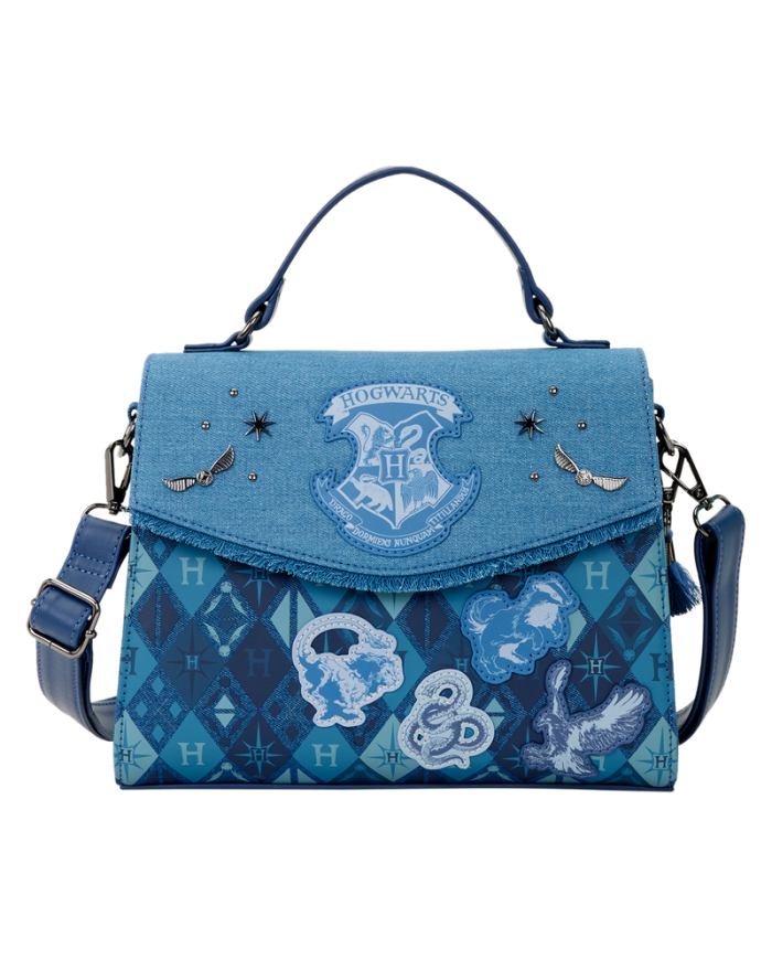 Sac à bandoulière Loungefly - Harry Potter Hogwarts Denim