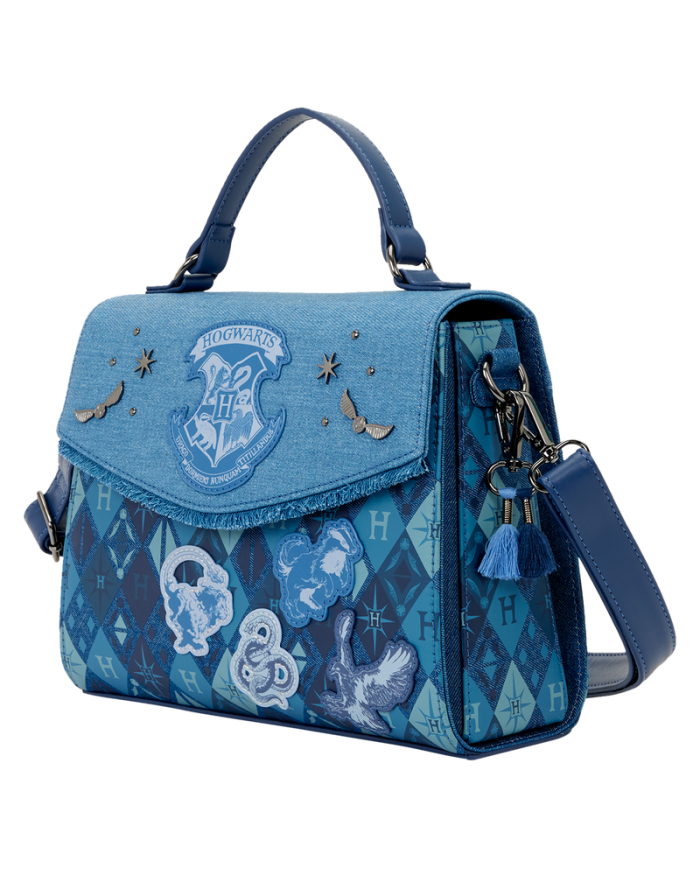 Sac à bandoulière Loungefly - Harry Potter Hogwarts Denim
