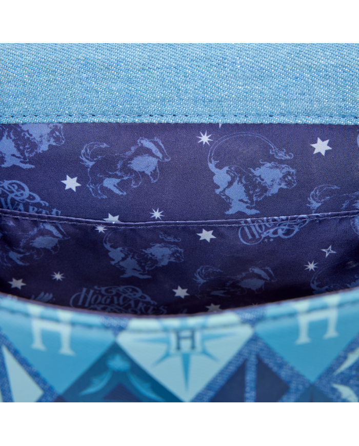 Sac à bandoulière Loungefly - Harry Potter Hogwarts Denim