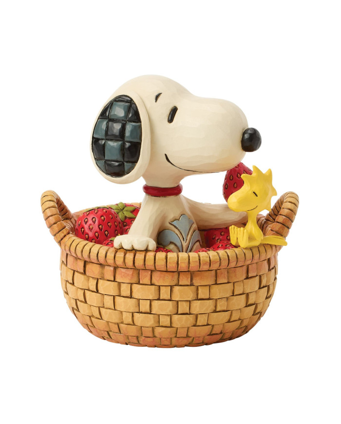 Peanuts by Jim Shore - Figurine Snoopy et Woodstock Panier Fraises