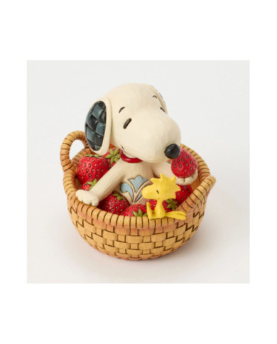Peanuts by Jim Shore - Figurine Snoopy et Woodstock Panier Fraises