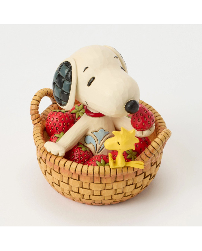 Peanuts by Jim Shore - Figurine Snoopy et Woodstock Panier Fraises