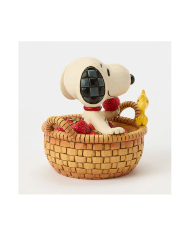 Peanuts by Jim Shore - Figurine Snoopy et Woodstock Panier Fraises