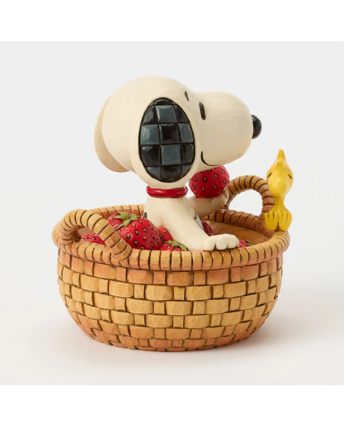 Peanuts by Jim Shore - Figurine Snoopy et Woodstock Panier Fraises