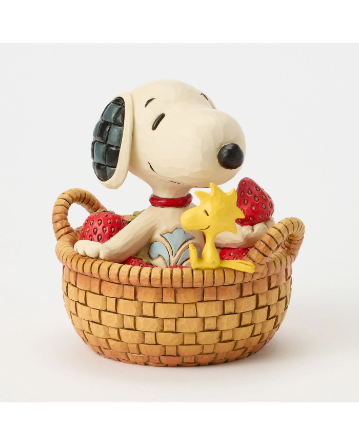Peanuts by Jim Shore - Figurine Snoopy et Woodstock Panier Fraises
