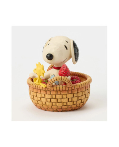 Peanuts by Jim Shore - Figurine Snoopy et Woodstock Panier Fraises