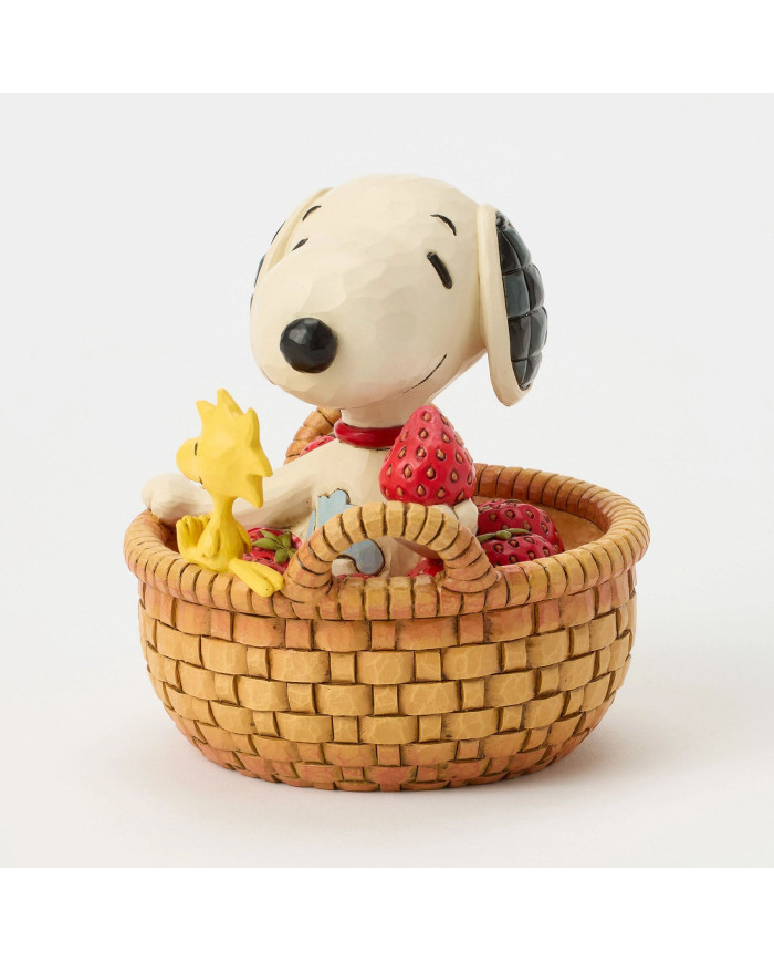 Peanuts by Jim Shore - Figurine Snoopy et Woodstock Panier Fraises