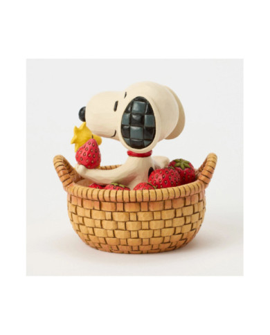 Peanuts by Jim Shore - Figurine Snoopy et Woodstock Panier Fraises