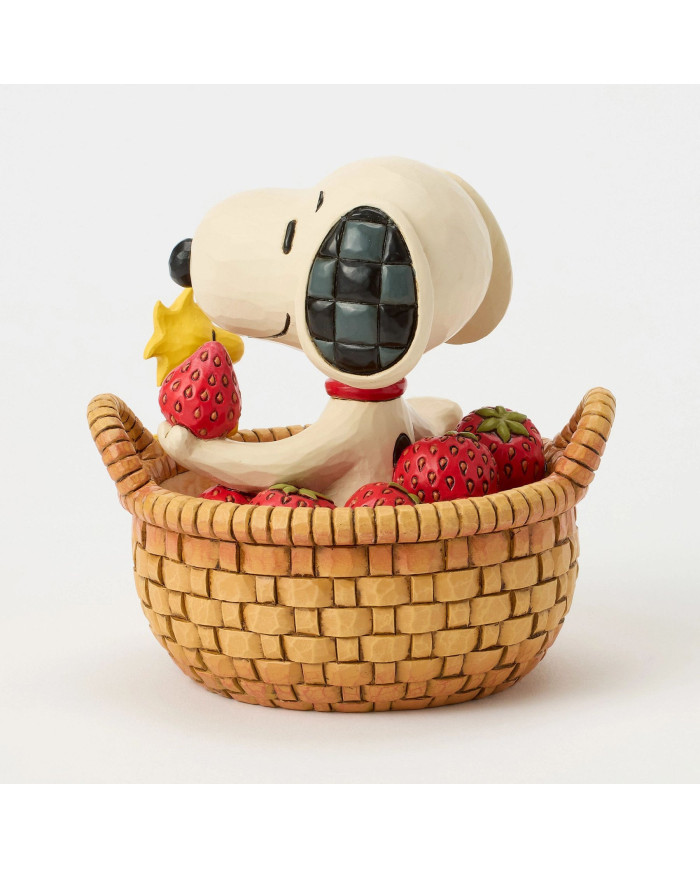 Peanuts by Jim Shore - Figurine Snoopy et Woodstock Panier Fraises