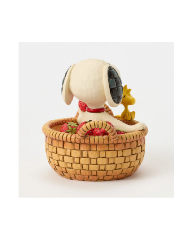 Peanuts by Jim Shore - Figurine Snoopy et Woodstock Panier Fraises