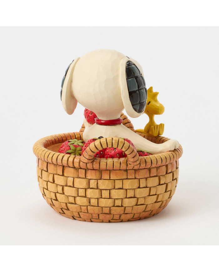 Peanuts by Jim Shore - Figurine Snoopy et Woodstock Panier Fraises