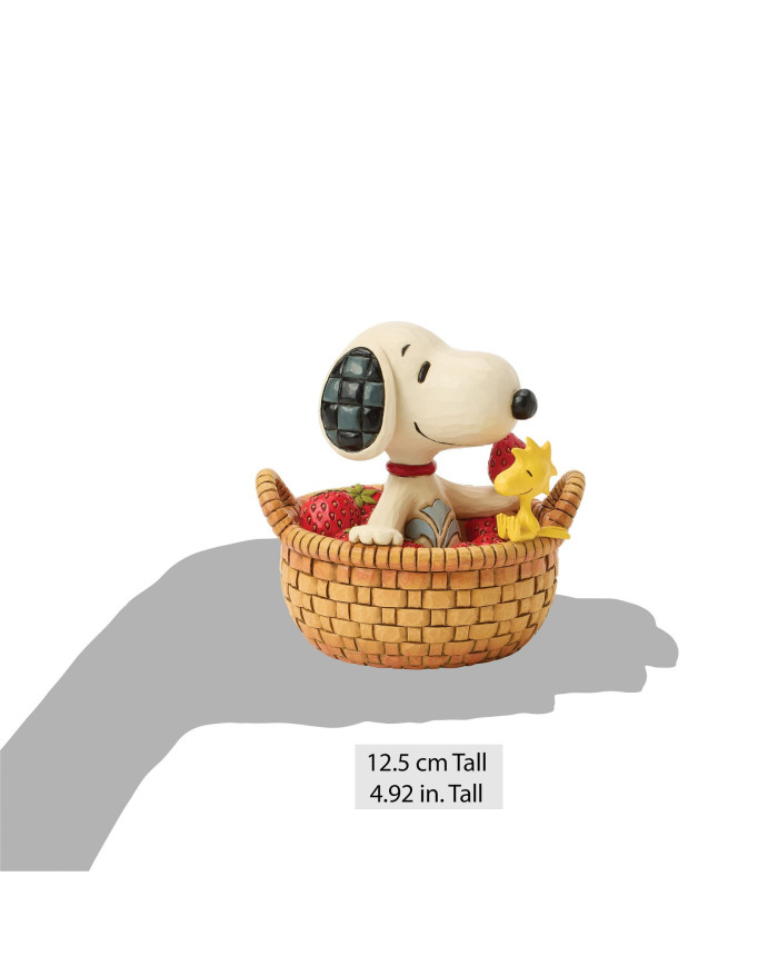Peanuts by Jim Shore - Figurine Snoopy et Woodstock Panier Fraises