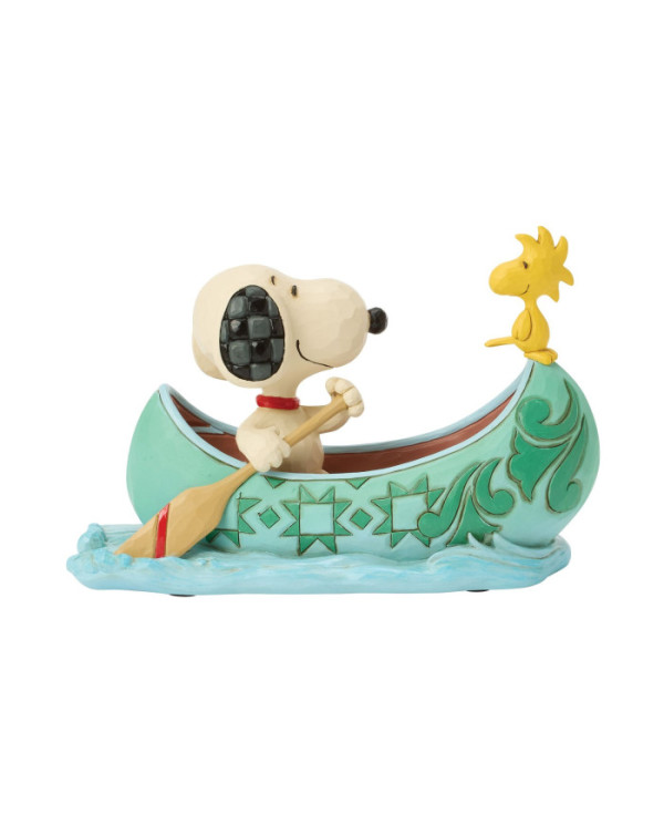 Peanuts by Jim Shore - Figurine Snoopy et Woodstock Barque