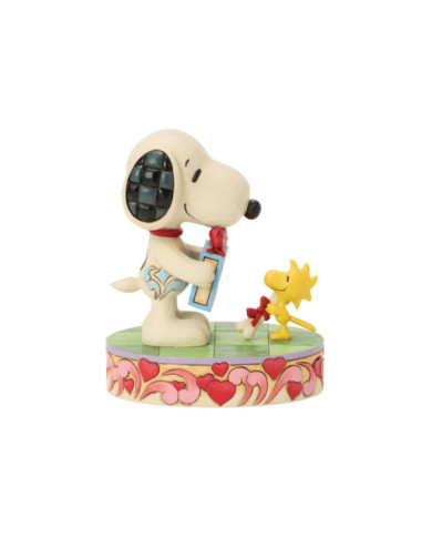 Peanuts by Jim Shore - Figurine Snoopy et Woodstock Cadeaux St Valentin