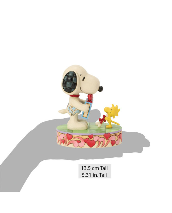 Peanuts by Jim Shore - Figurine Snoopy et Woodstock Cadeaux St Valentin