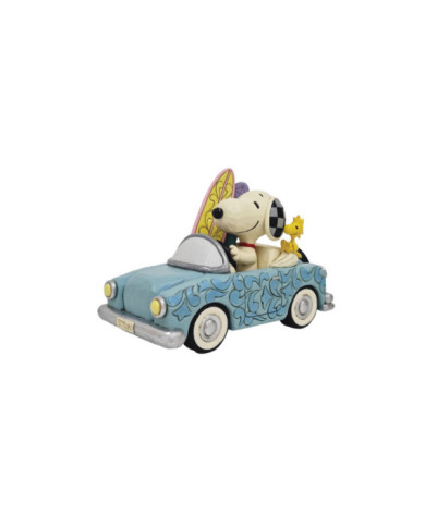 Peanuts by Jim Shore - Figurine Snoopy et Woodstock Voiture Vacances
