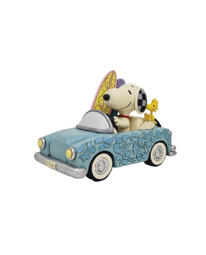 Peanuts by Jim Shore - Figurine Snoopy et Woodstock Voiture Vacances